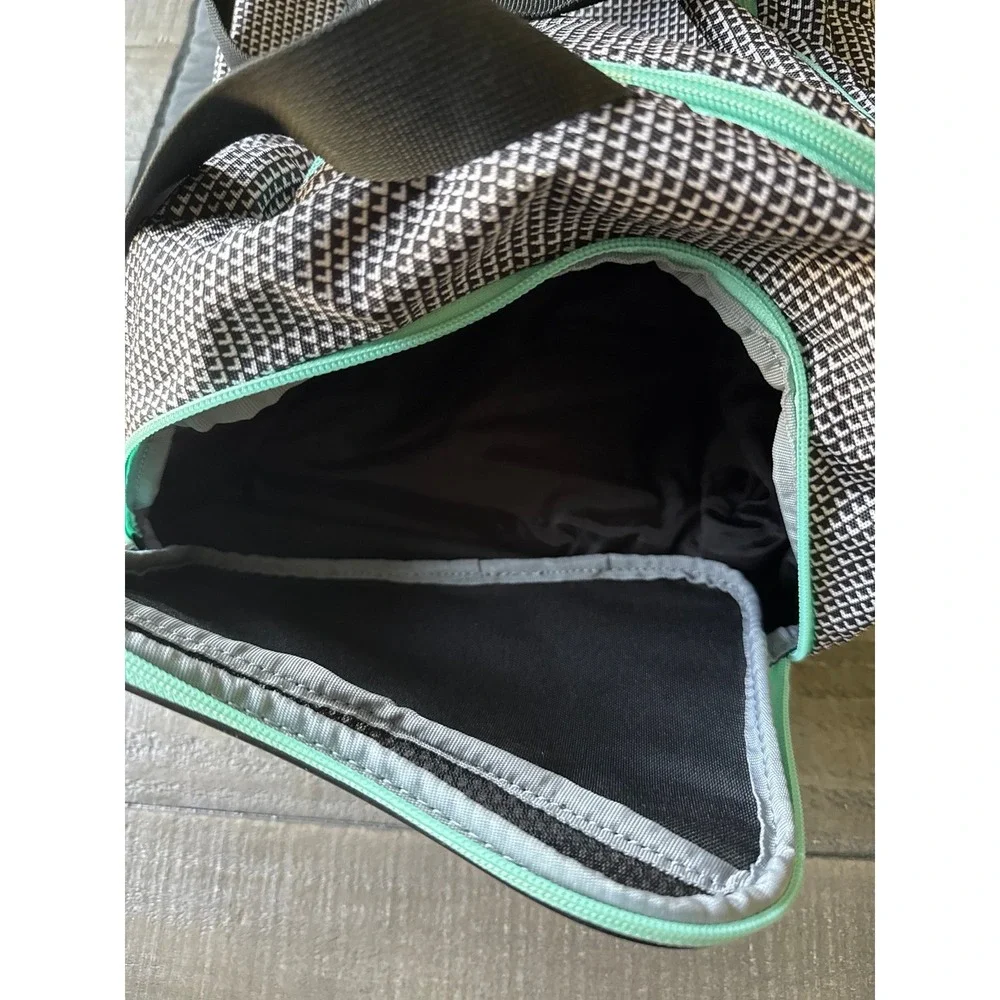 Under Armour Storm Black White Teal Duffle Gym Travel Bag Cross Shoulder Bag